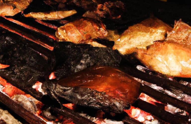 秋の夜長に、炭火焼きと旬の味覚を楽しむ。